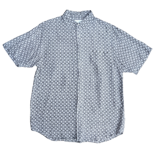 90s Patterned Silk Shirt Size L