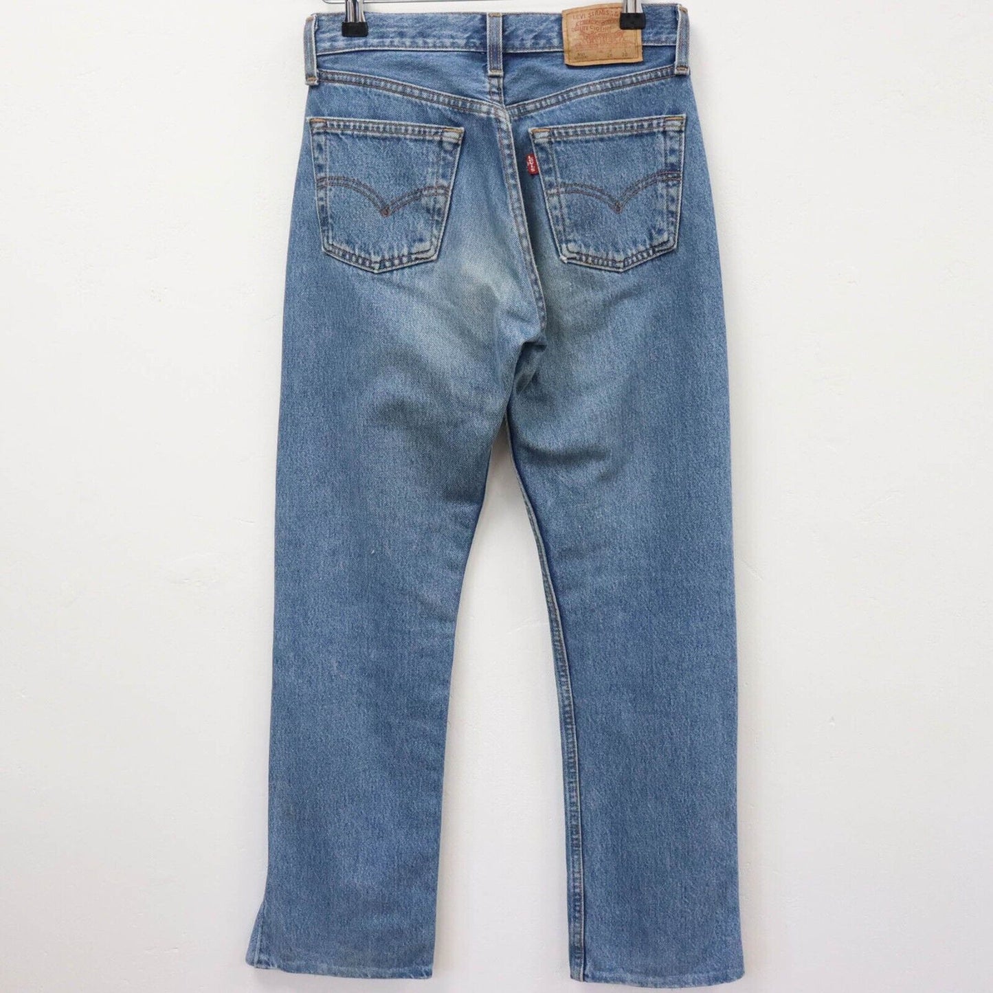 90s Levi’s 501 Upcycled Flare Jeans UK 8 W26 L29