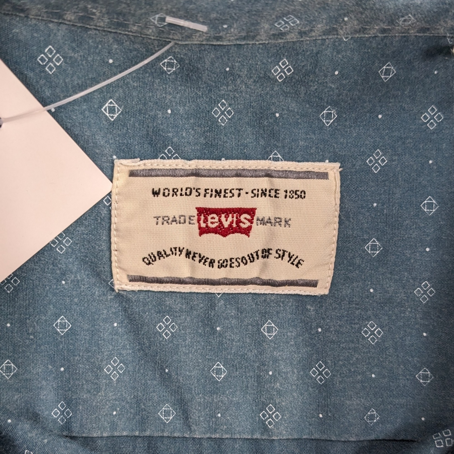 70s Levi's Monogram Pattern Shirt Size XL