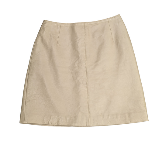 Y2K Leather Mini Skirt Size UK 8