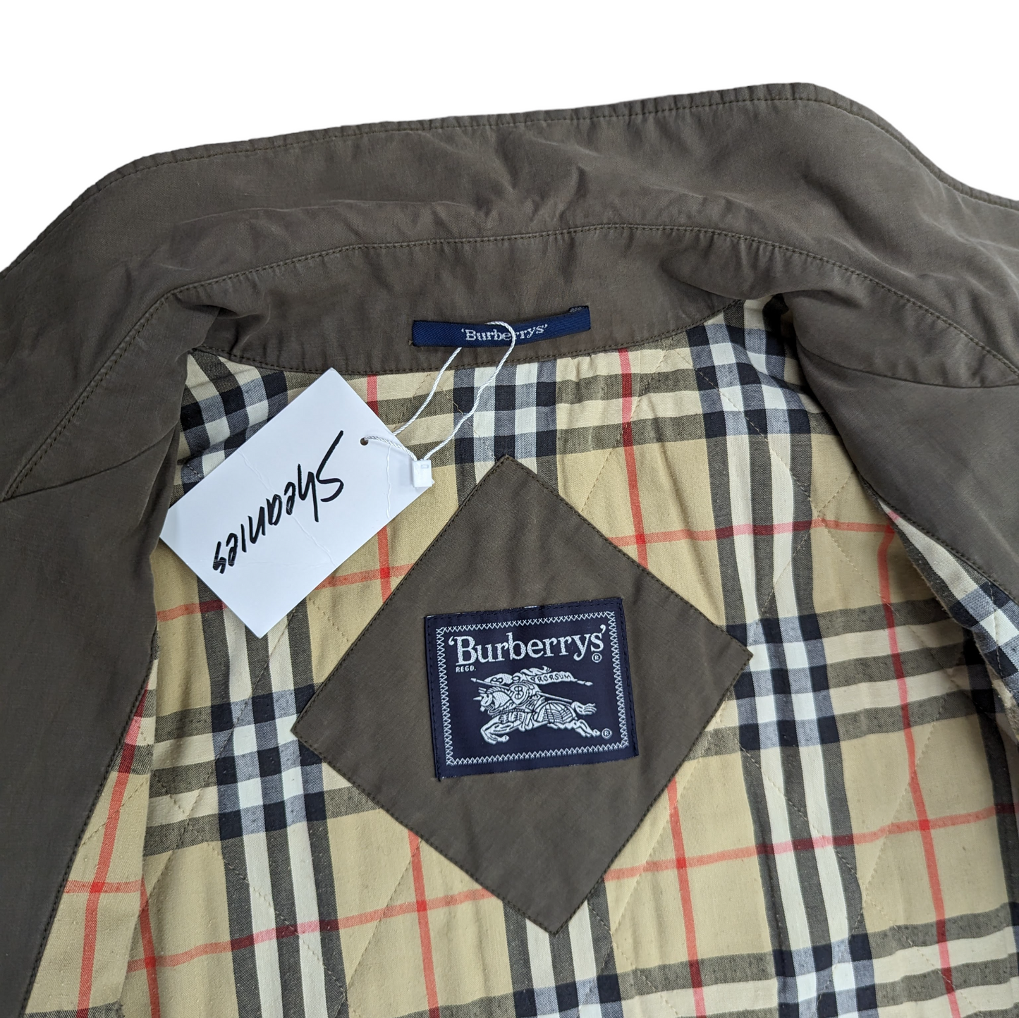90s Burberry Quilted Overcoat Size XL