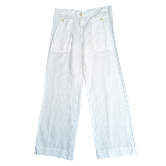 90s Benetton Linen Trousers Size UK 16