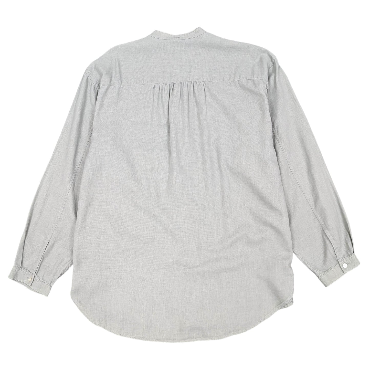 90s Calvin Klein Grandad Collar Linen Blend Shirt Size L