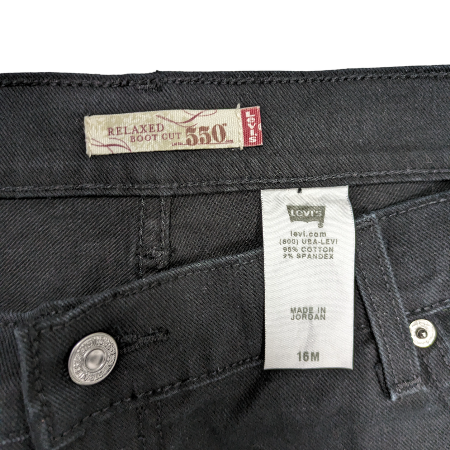 Levi's 550 Relaxed Bootcut Jeans Size UK 18
