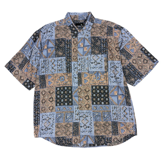90s BHS S/S Patterned Shirt Size L