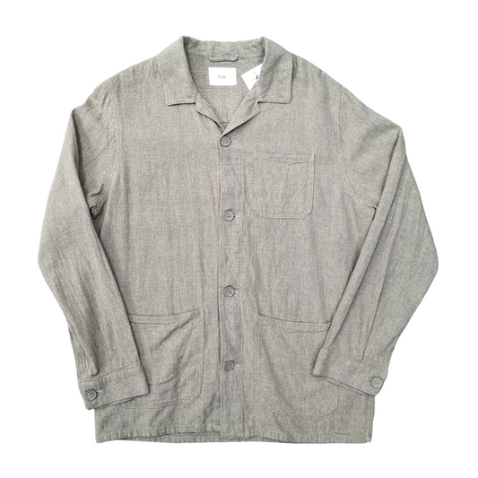 Folk Linen Blend Worker Jacket Size L