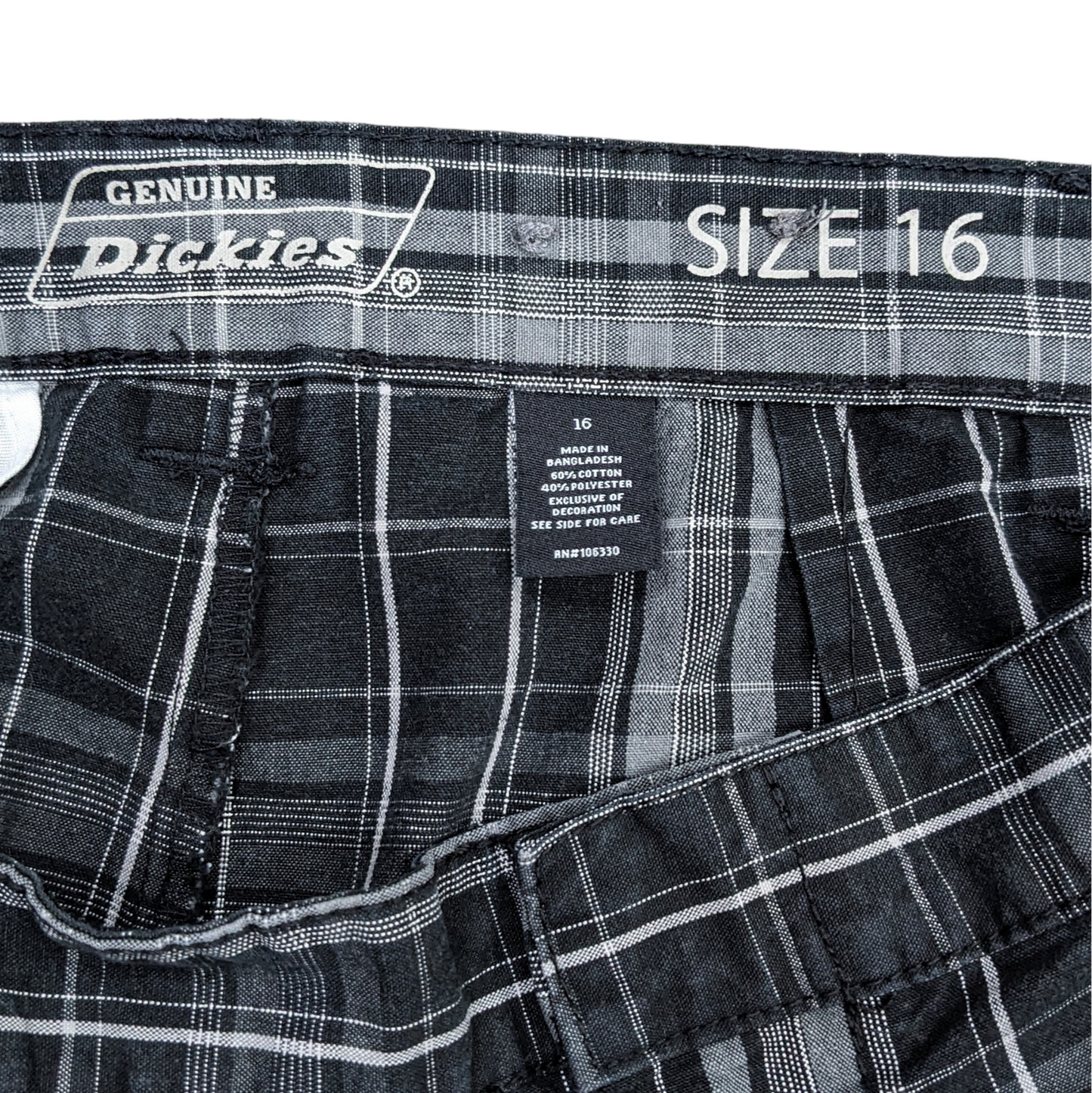 Dickies Check Shorts Size UK 12