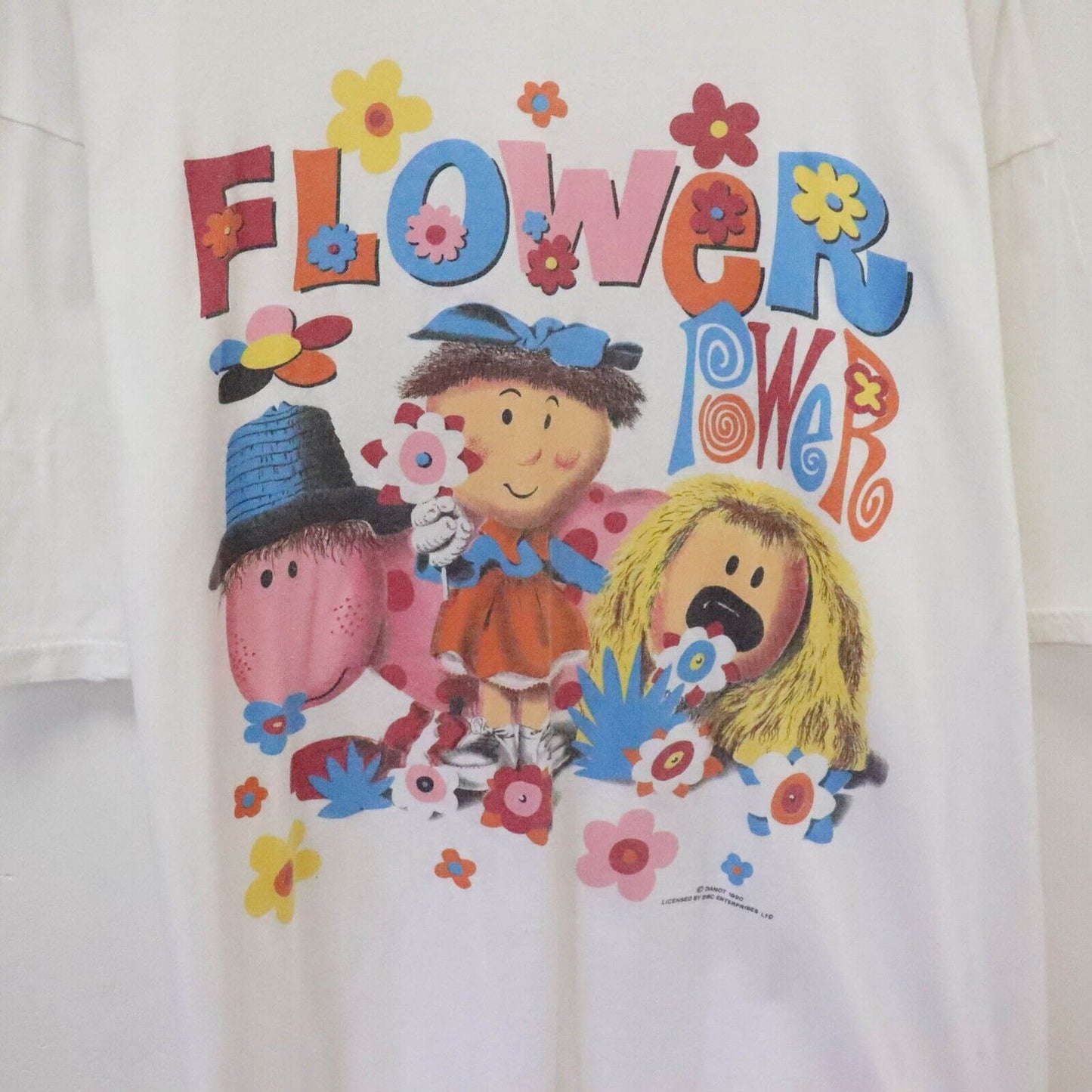 1990 Magic Roundabout Flower Power BBC T-Shirt Size L